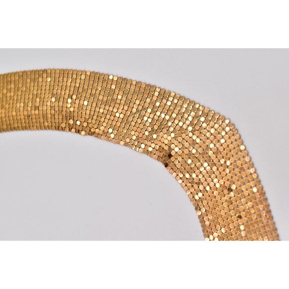 Vintage Chainmail Mesh Belt Gold Tone Chain Chunky Metallic Thick 31"-41" 1980s - Picture 5 of 12